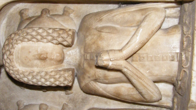 Bakewell - All Saints Godfrey Foljambe 1377 and wife monument 1385